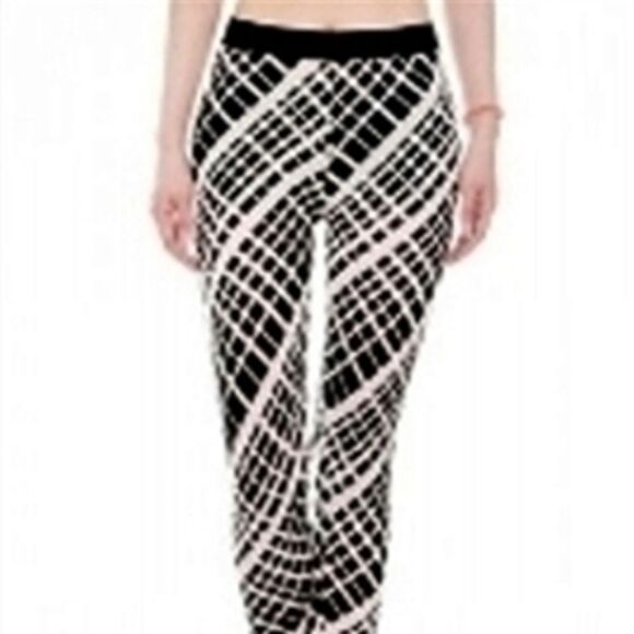 (5/$25 SALE ✅) SHOSHO Geo Diagonal Black Skinny Band Straight Leggings XS,S,M - Picture 13 of 15